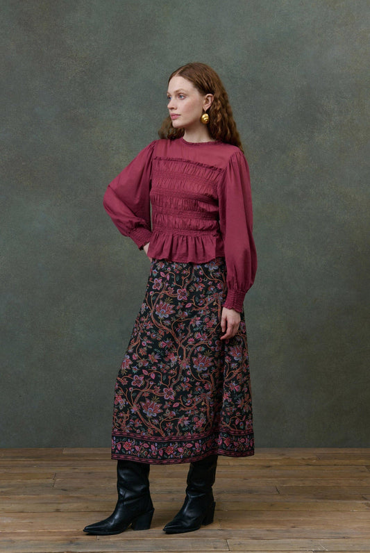 Skirt L0261 Isa Black-Bluebell-Grove