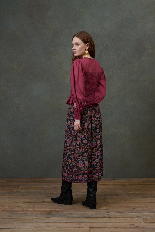 Skirt L0261 Isa Black-Bluebell-Grove