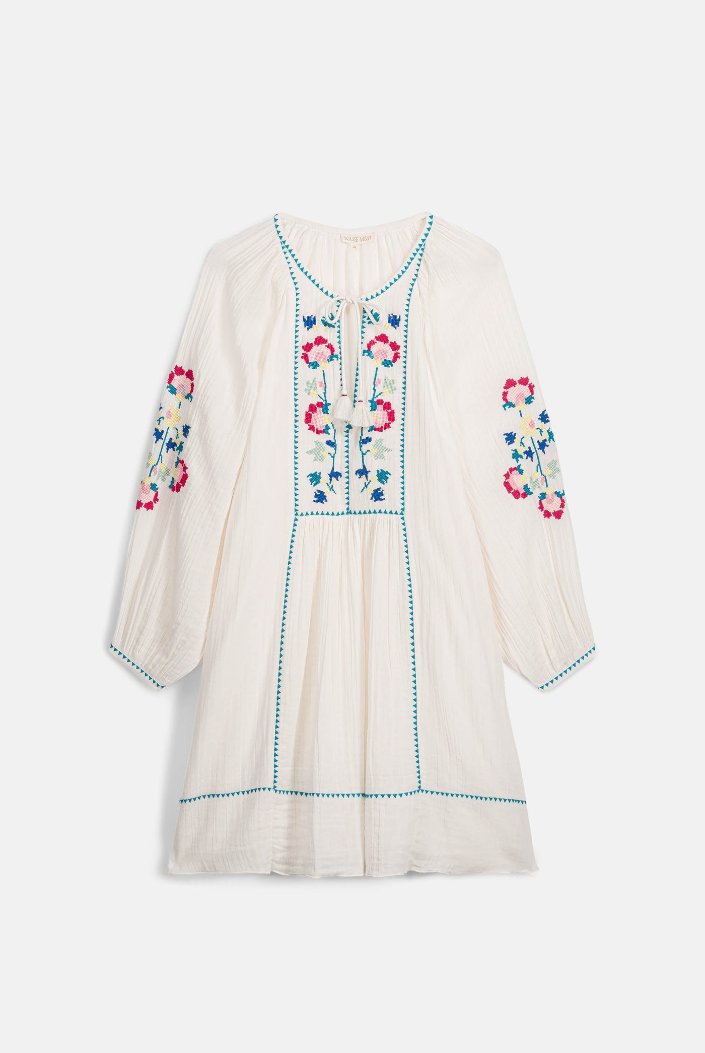 Louise Misha | Janicianne Dress - Off-White Cotton Gauze