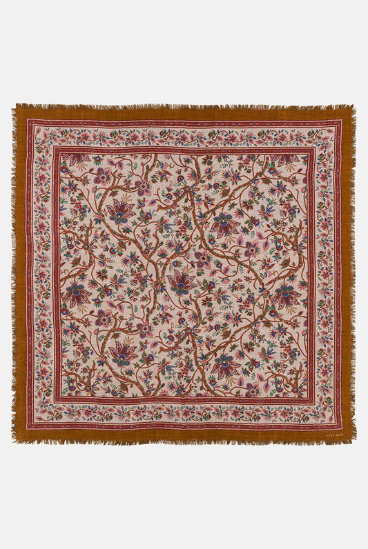 Scarf W0112 Mekness Cream-Bluebell-Grove