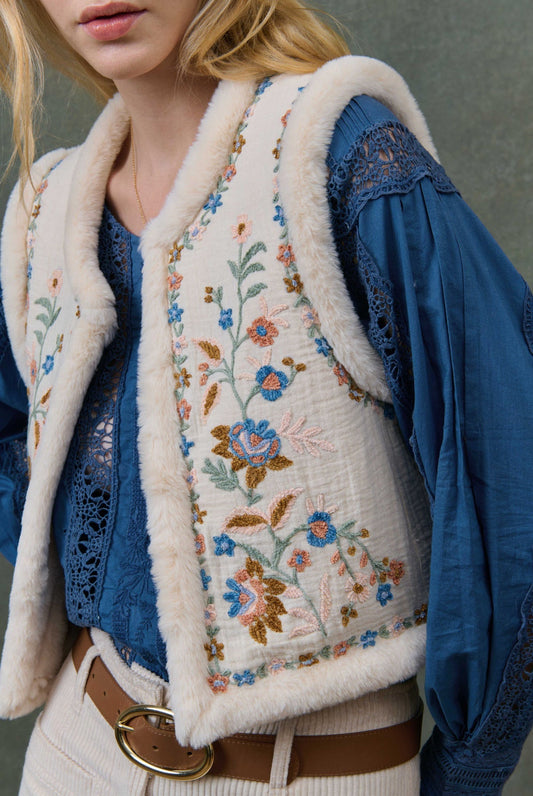 Gilet R0120 Renee Cream