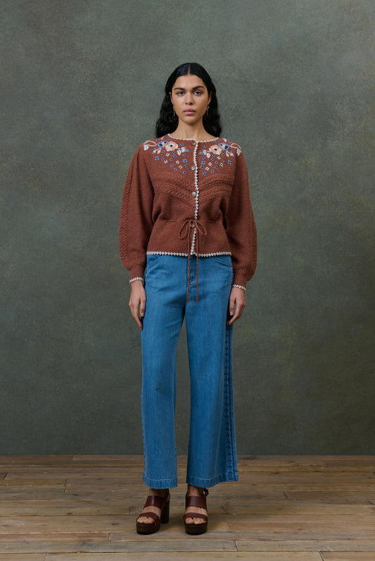 Cardigan C0145 Sandya Chestnut