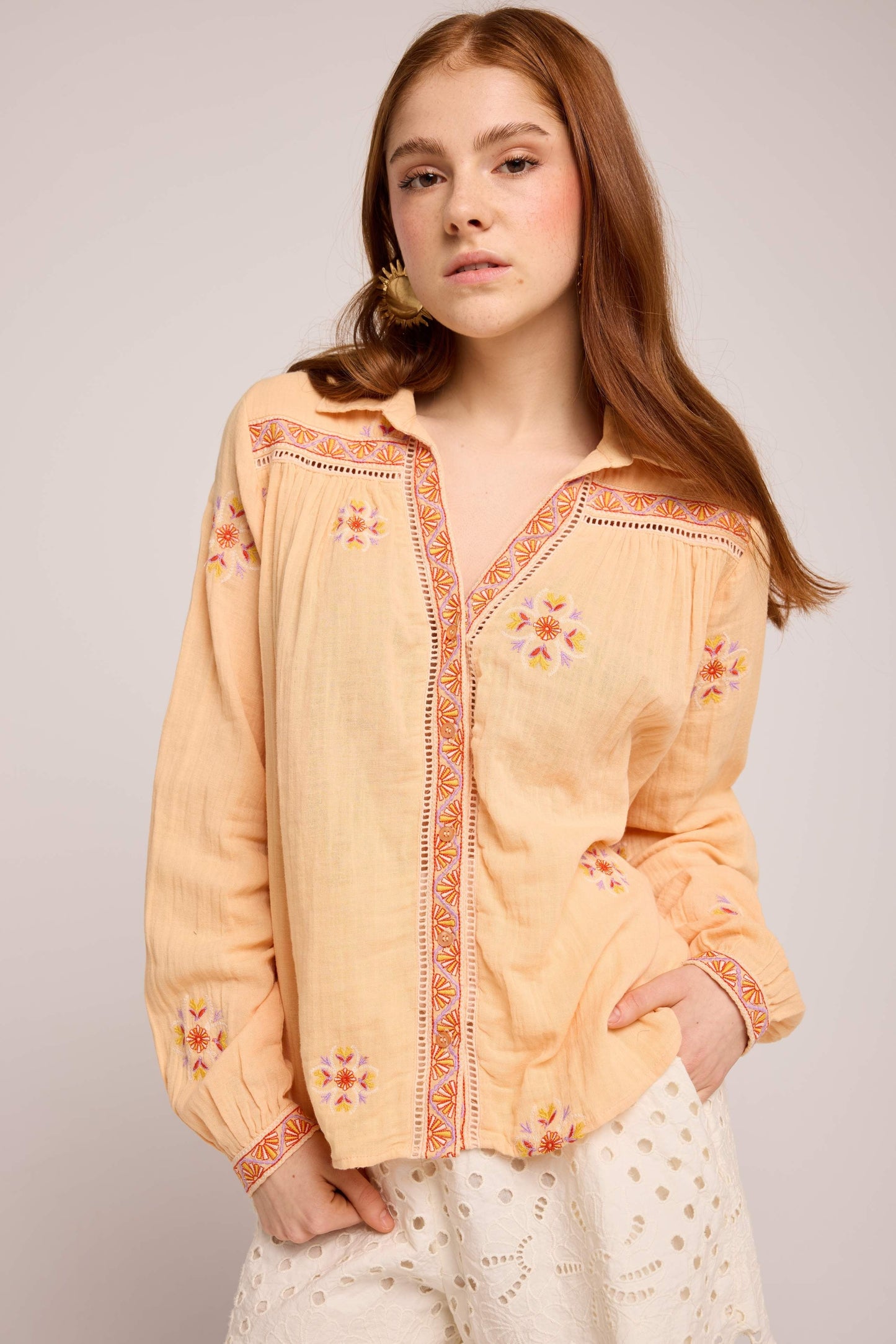 Blouse Carinio Poudre