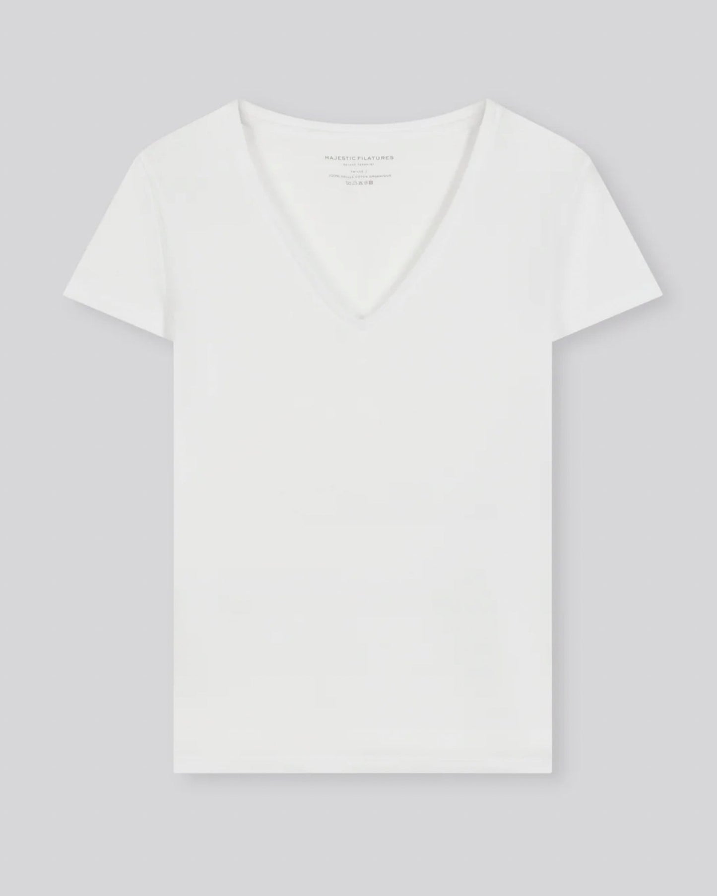 Majestic | Boatneck T-Shirt - Three-Quarter Sleeve in White