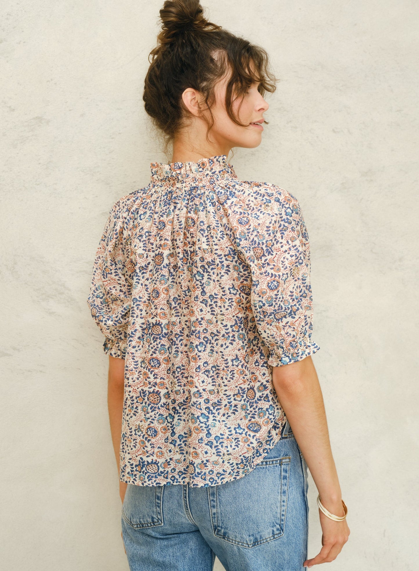 Blouse 640446 Cass Ls Top Navy