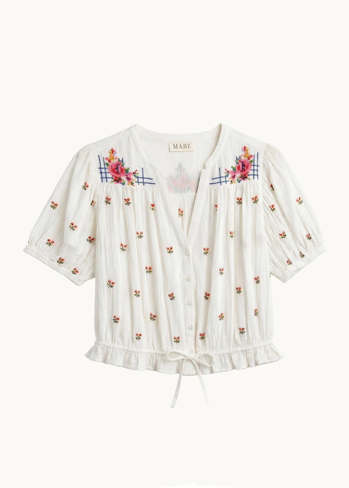 Blouse Harlie Ss Top Ecru-Multi