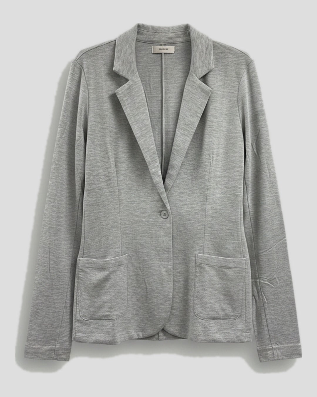 Majestic | Single-Button Viscose Jacket - Light-Heather-Grey