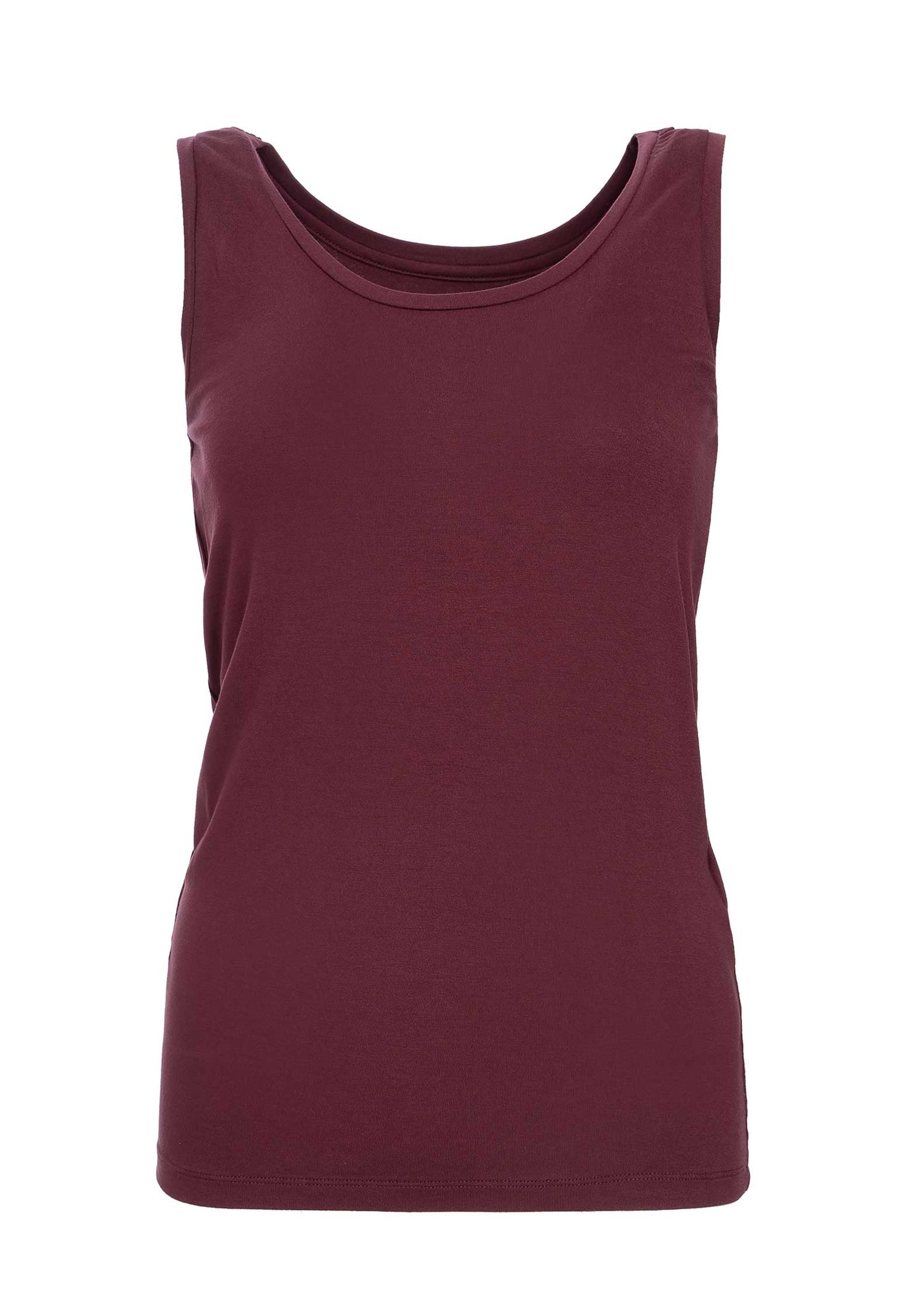 Majestic | Viscose Tank Top - Relaxed Scoop Neck Plum