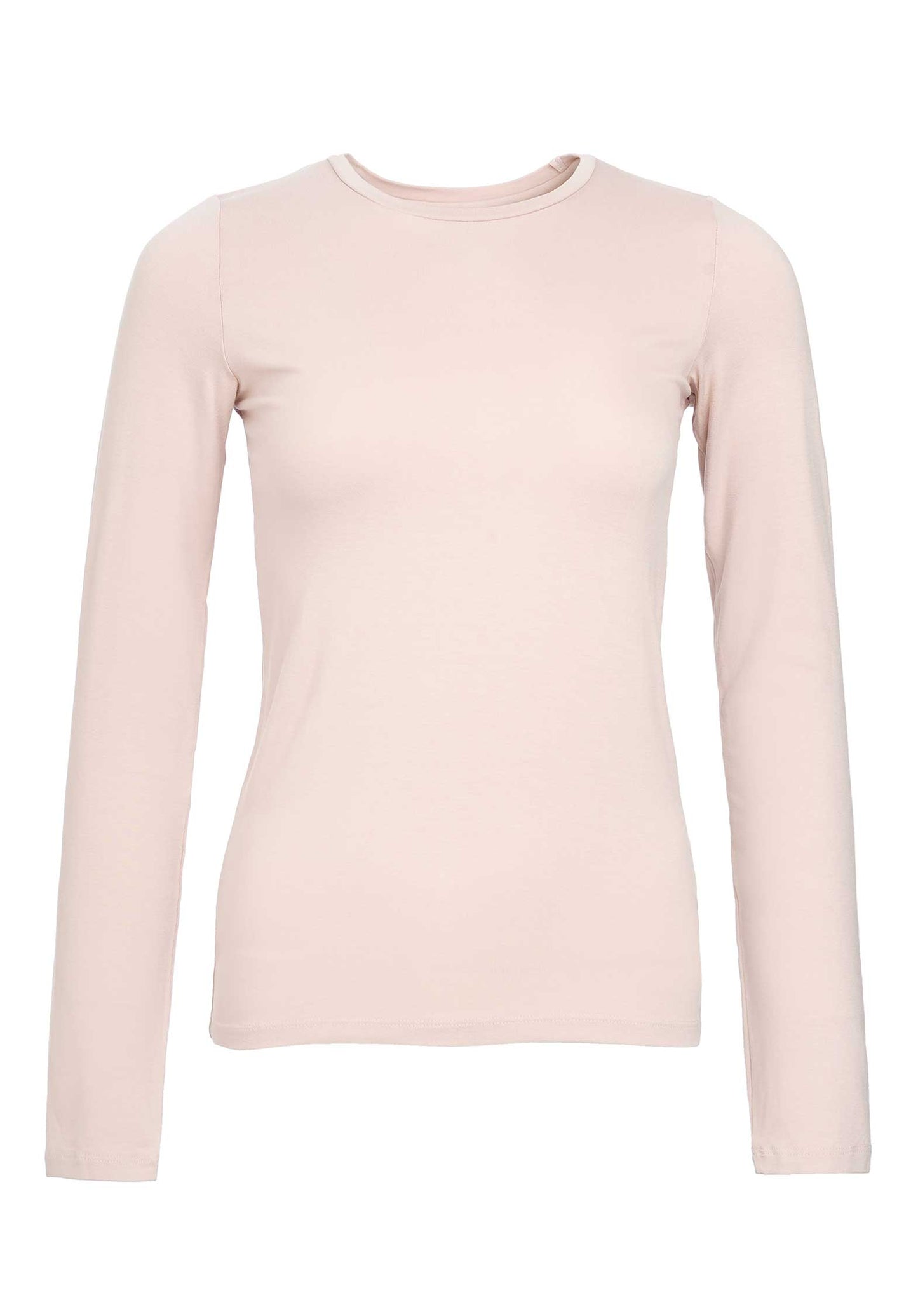 Majestic | Long Sleeve Tee in - Fluid Viscose Blend Tea-Pink