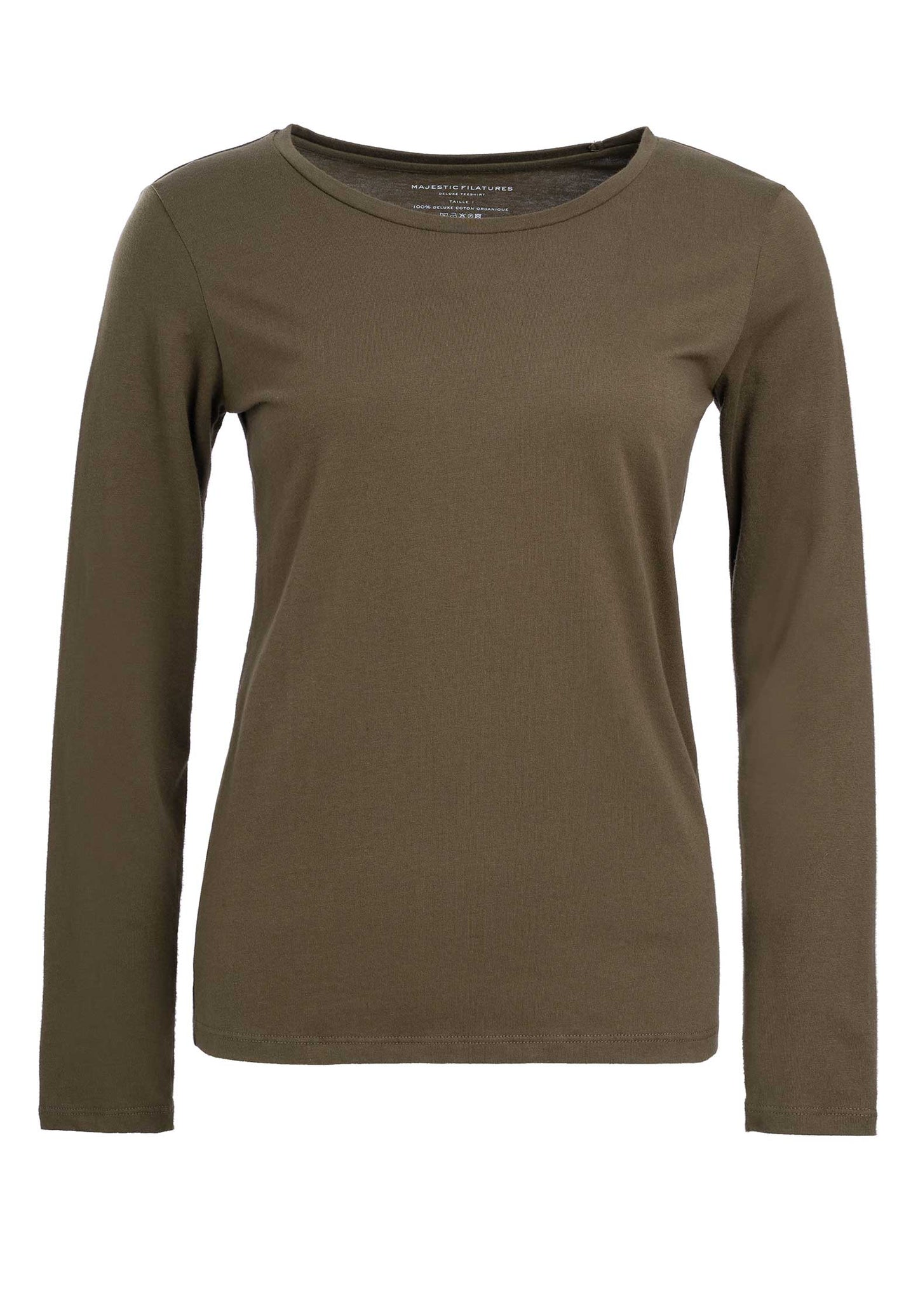 Majestic | Organic Cotton Crew Tee - Kaki-Army