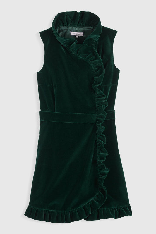 Dune Dress Green-Velvet