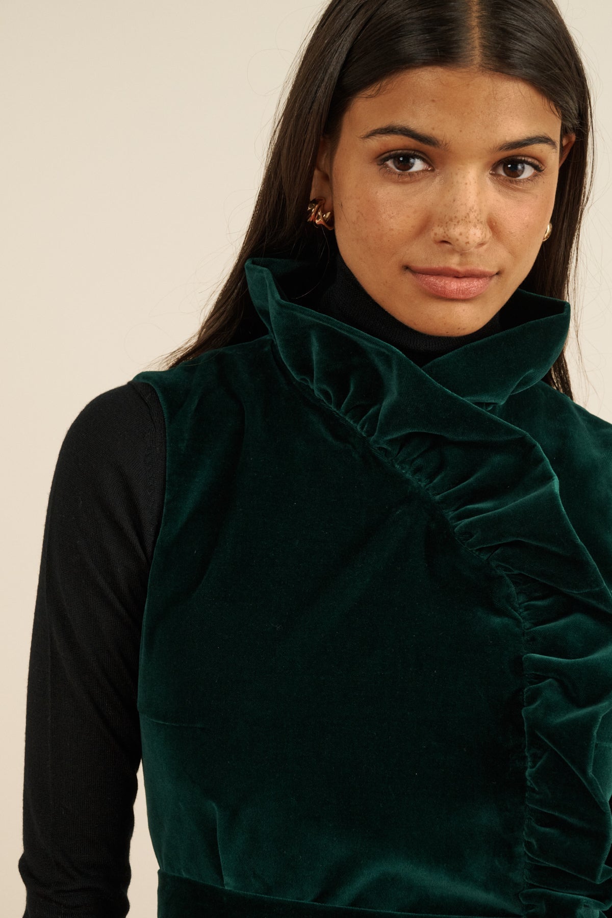 Dune Dress Green-Velvet