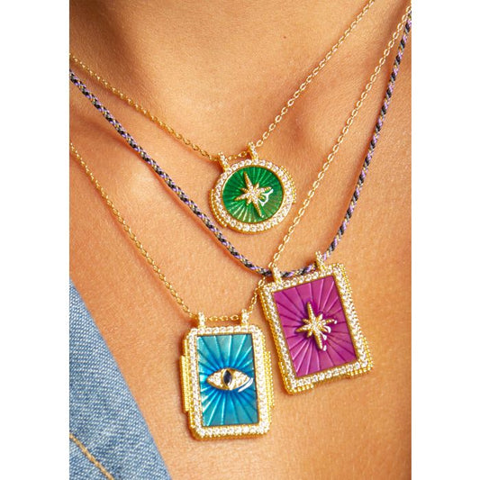 Necklace Green Diwali Co-237g Gold