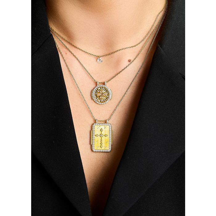 Necklace Trefle Boho Co-288g Gold