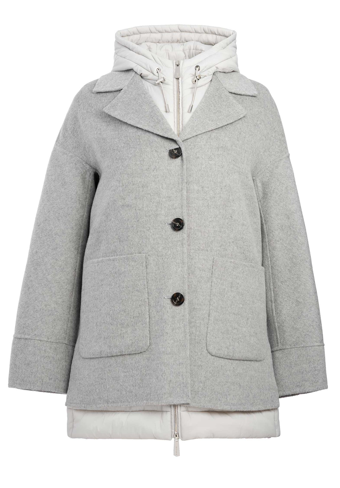 Oakwood | Sculptural Wool Coat Libra in Cloudy-Grey Cloudy-Grey Cloudy-Grey Cloudy-Grey