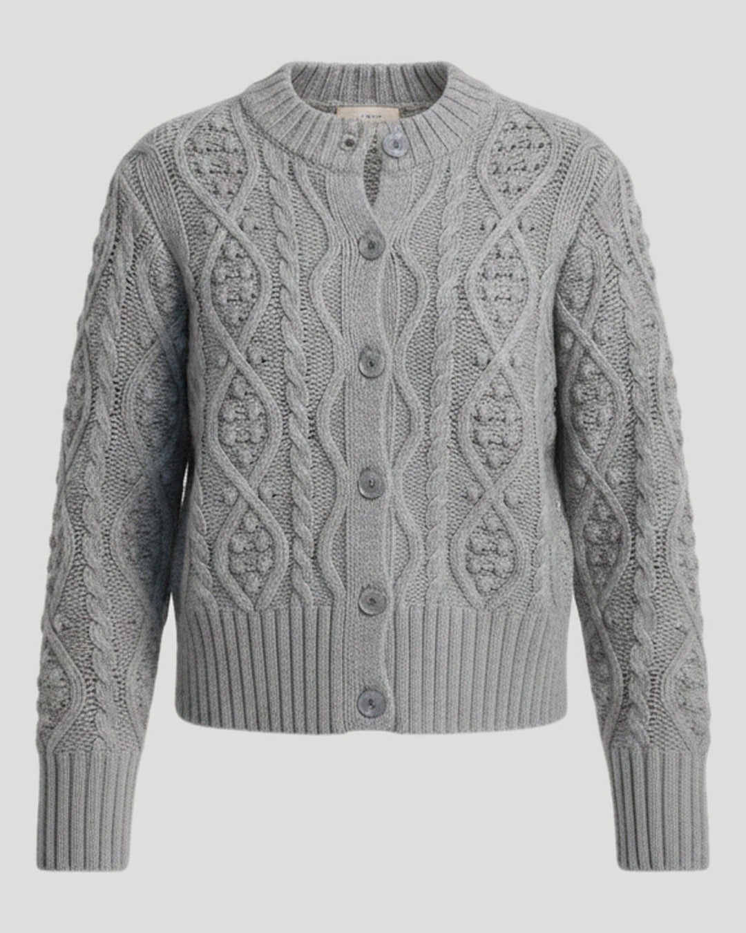 Petite Mendigote | Marcus Fitted Cable-Knit Cardigan - Gris