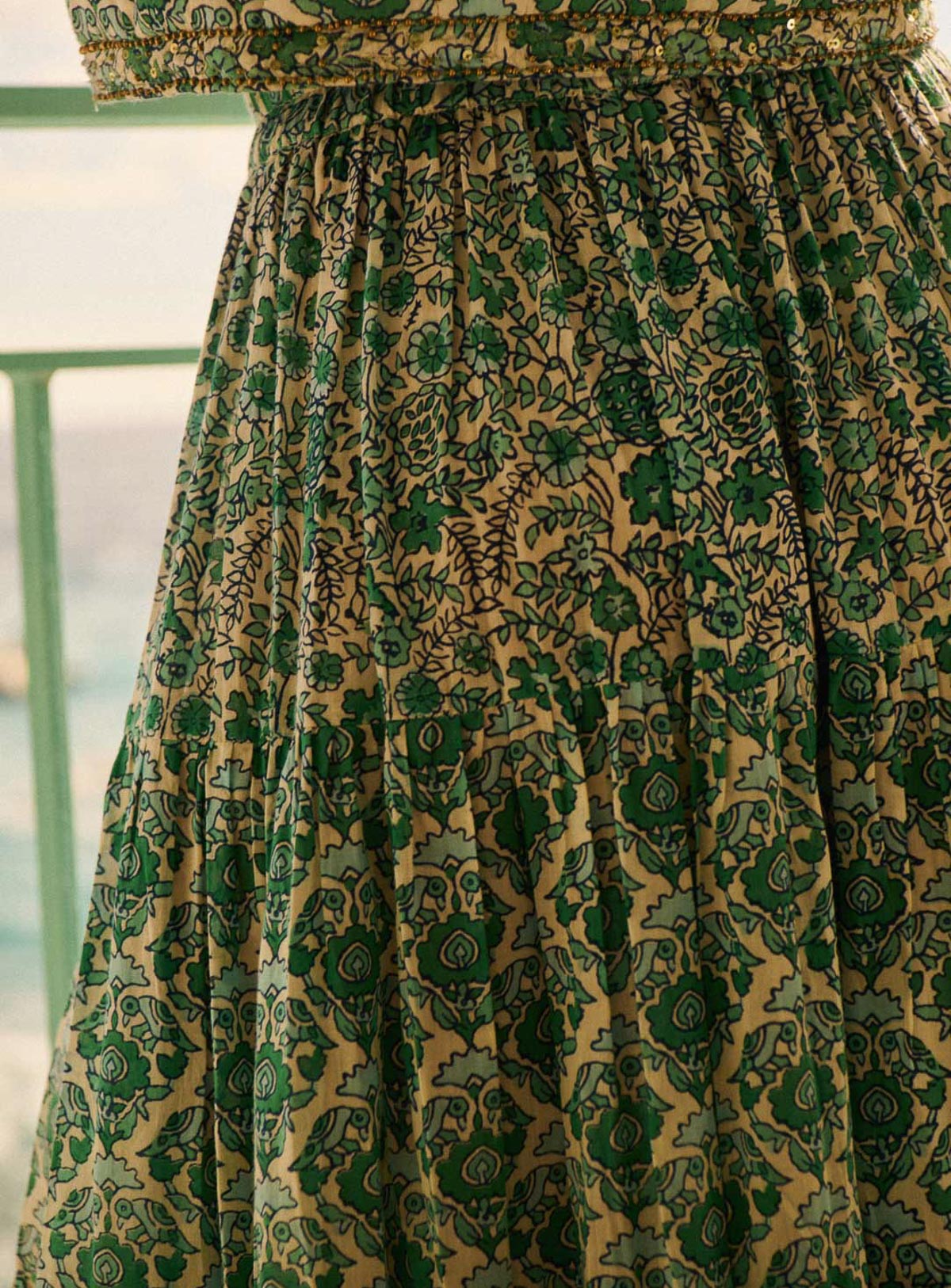 Skirt Jill In Jill Indian Emeraude
