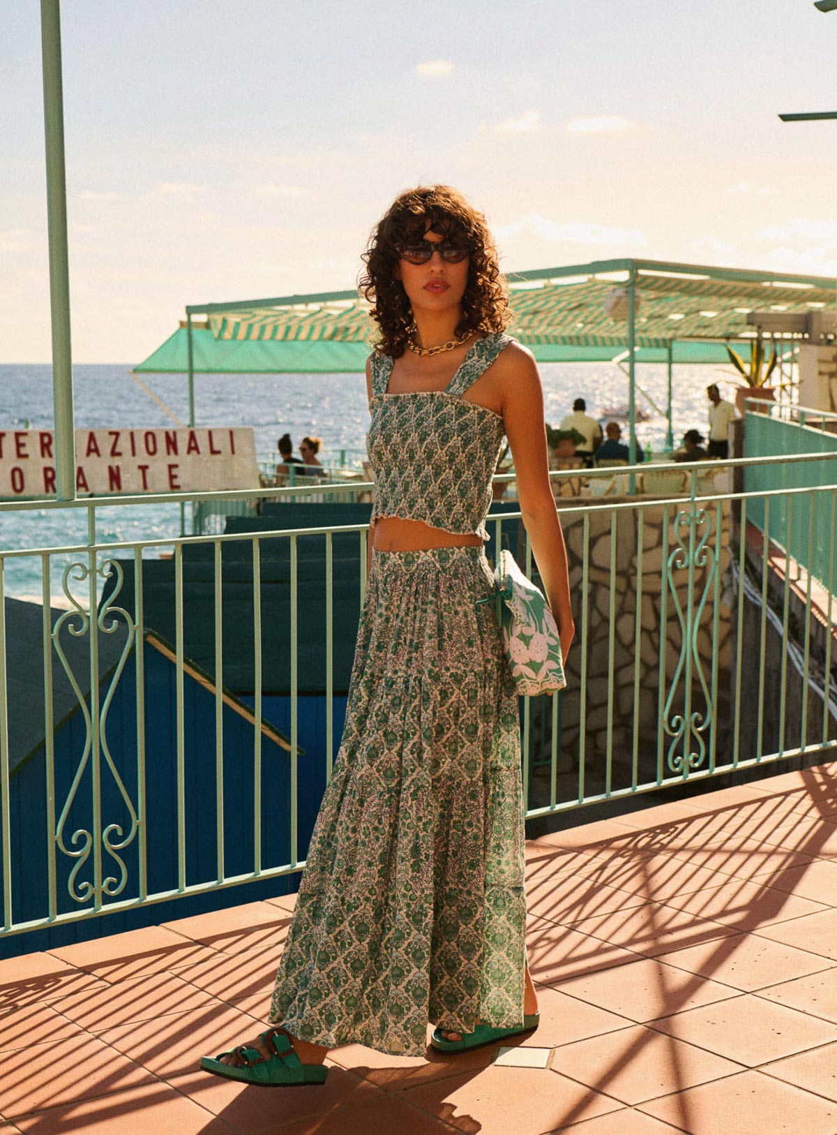 Skirt Jill In Jill Indian Emeraude