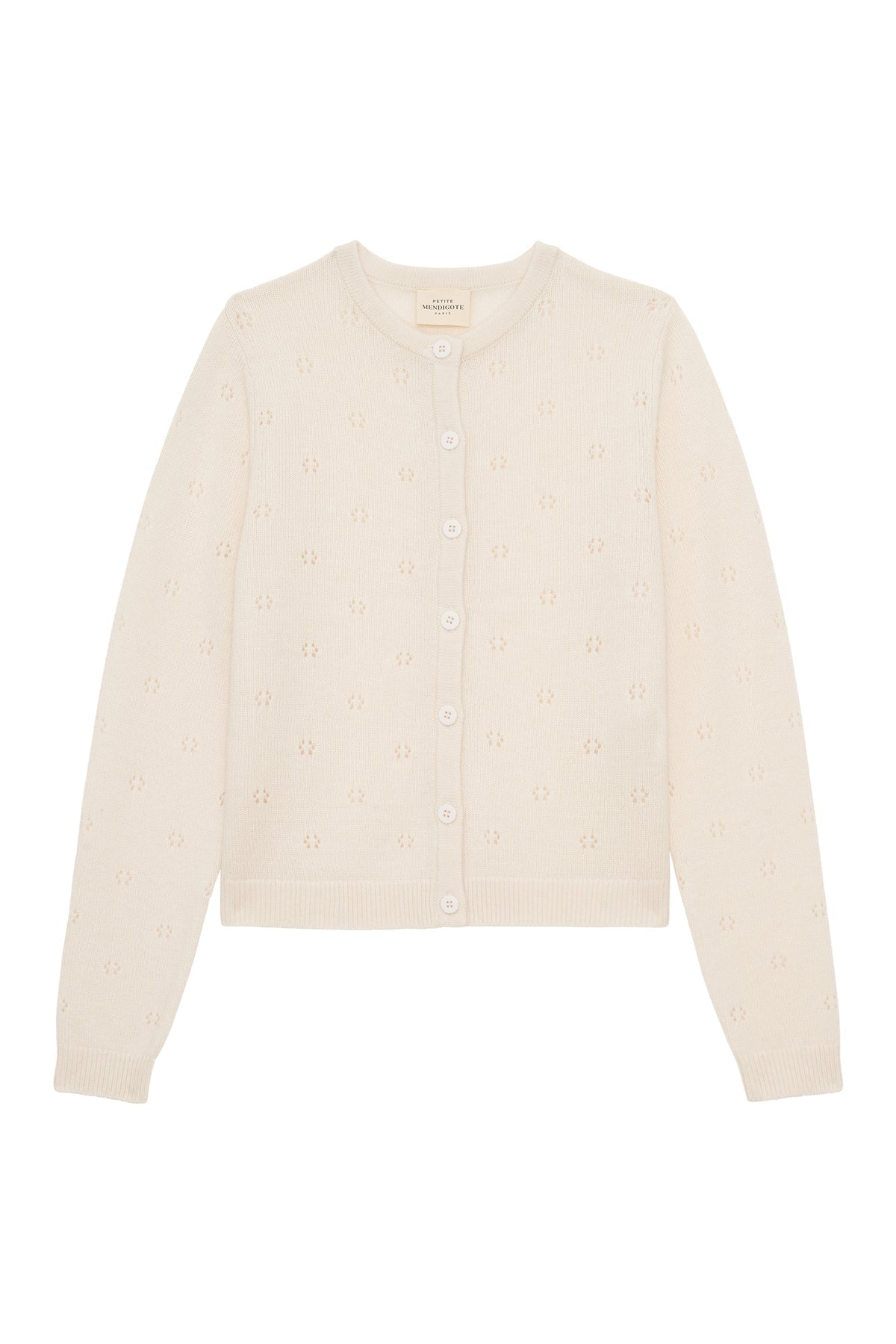 Petite Mendigote | Myriam Openwork Cardigan Vest - Ecru