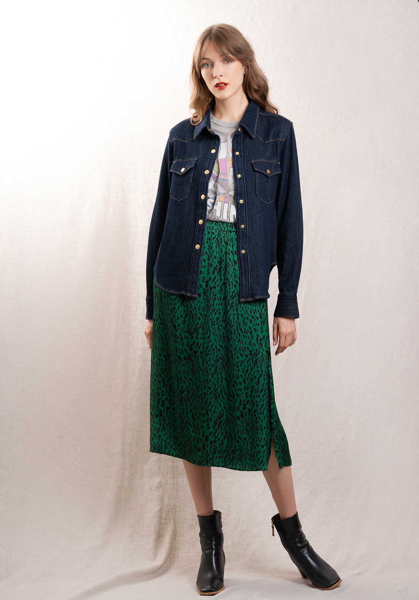 Denim Shirt Dalia Denim 3d Dark-Blue