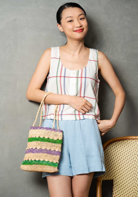 Raffia Sunday Jacinthe-Emeraude