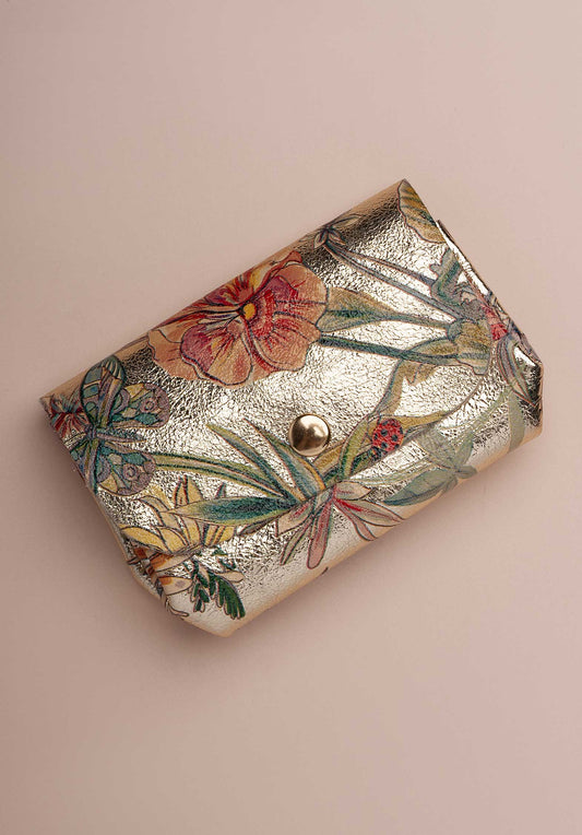 Pouch Lcl42 Accordeon Porte Gold-Flower