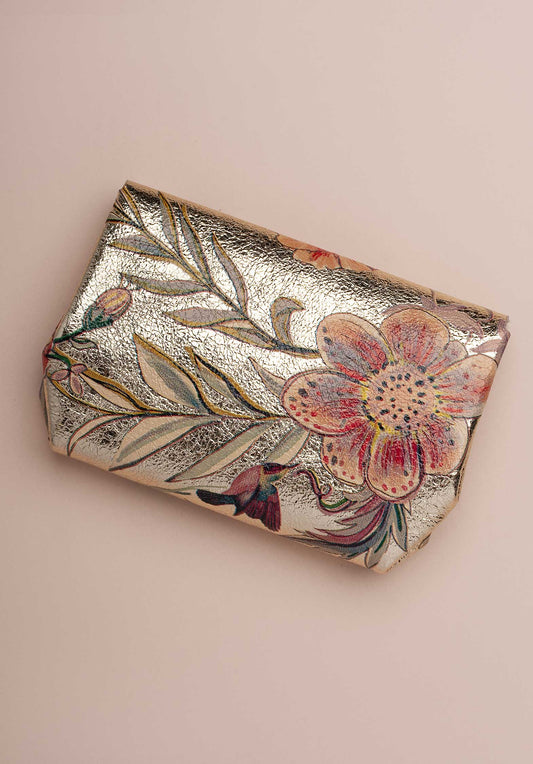 Pouch Lcl42 Accordeon Porte Gold-Flower