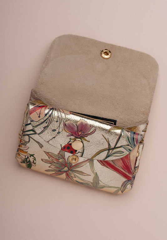Pouch Lcl42 Accordeon Porte Gold-Flower