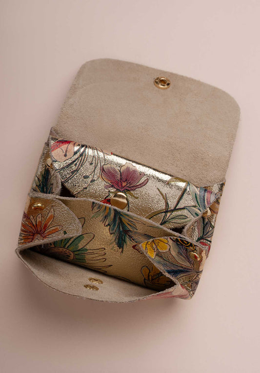 Pouch Lcl42 Accordeon Porte Gold-Flower