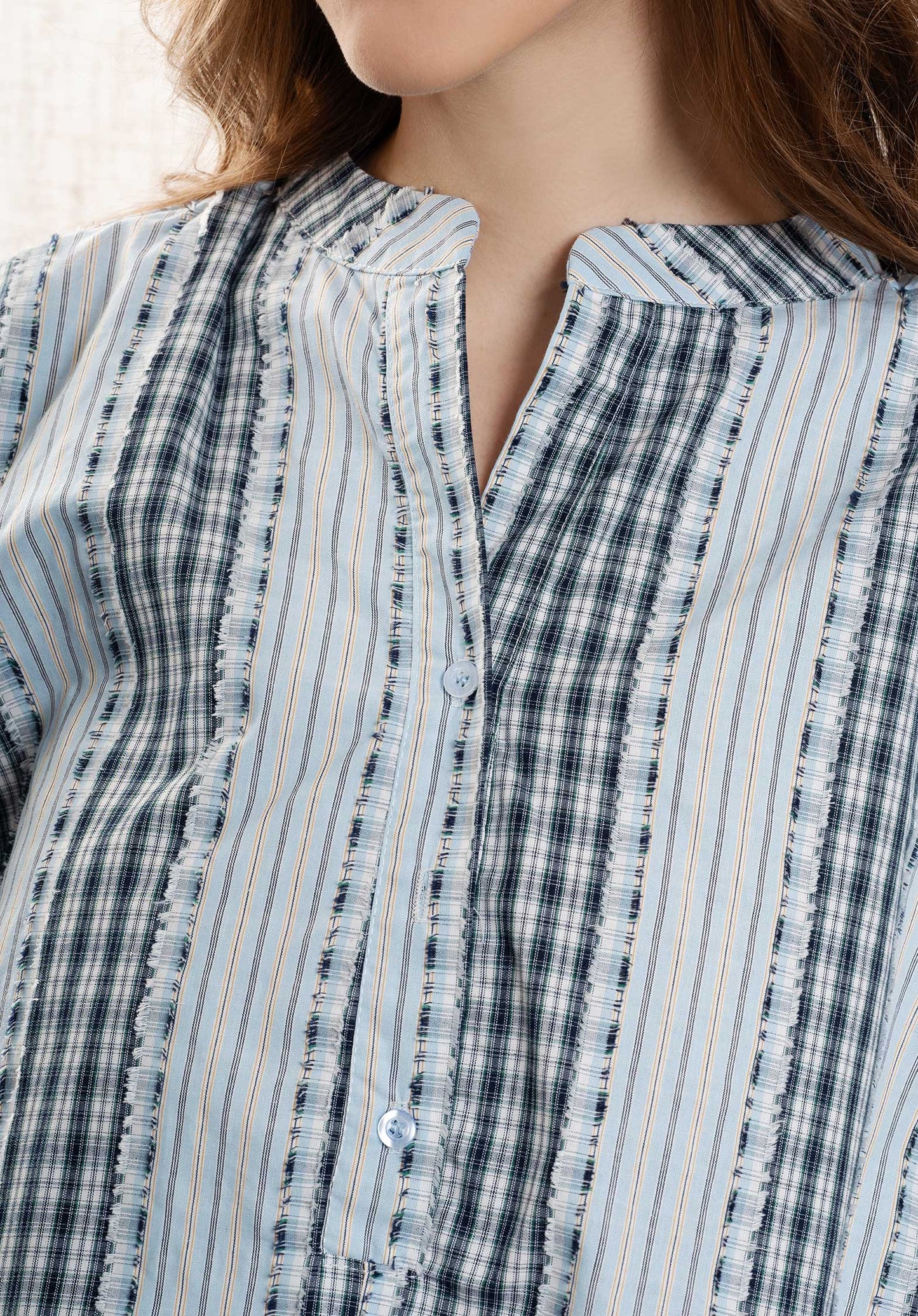 Blouse 96231 Blue-Black