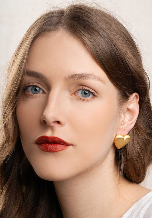 Earring Chrome He Chrome Heart Gold