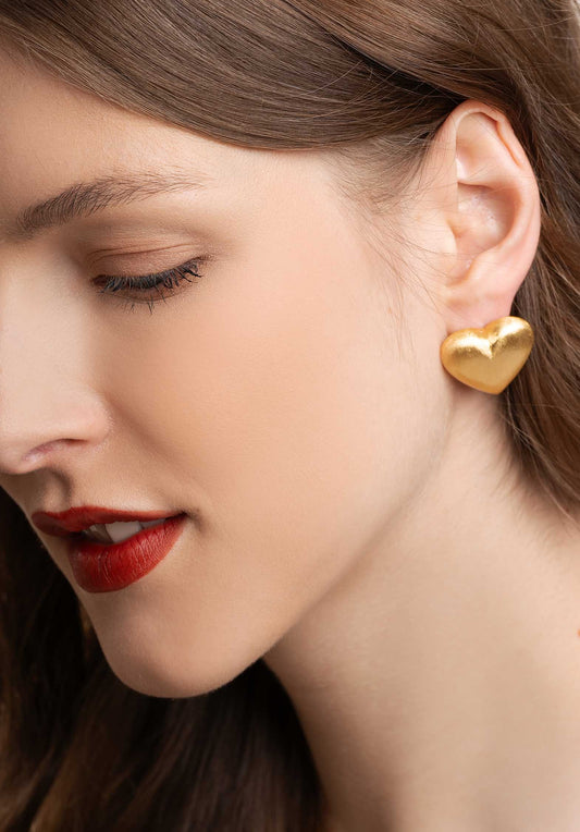 Earring Chrome He Chrome Heart Gold