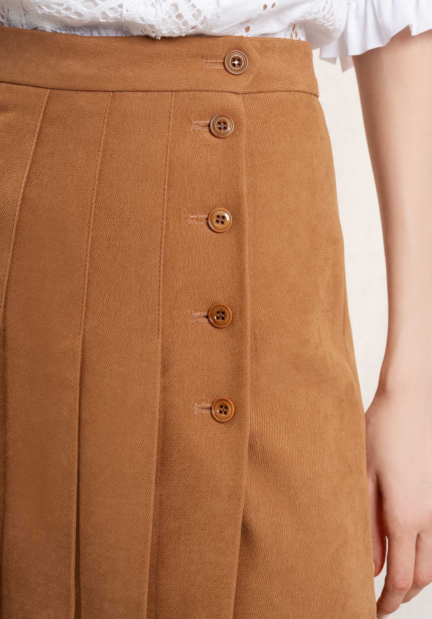 Skirt G3fsk02m8 ia Pleats Camel
