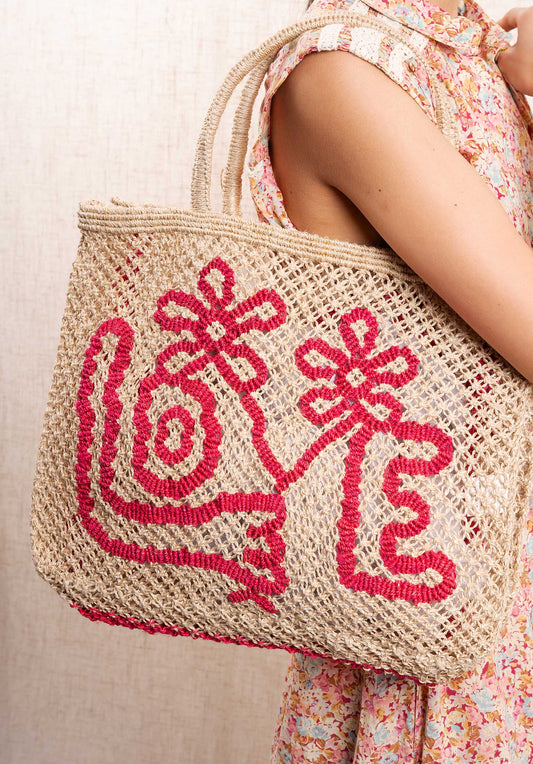 Beach Bag Flower Flower Love Smal Nat
