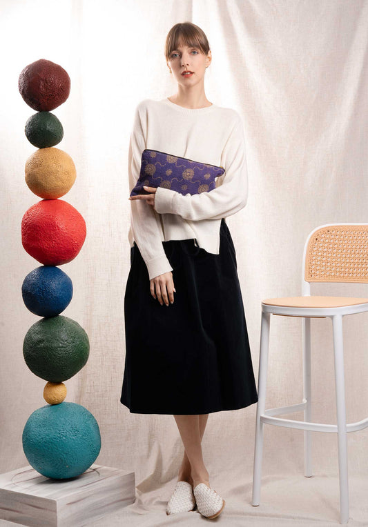 Pouch Pochette Pochette Kantha Multi