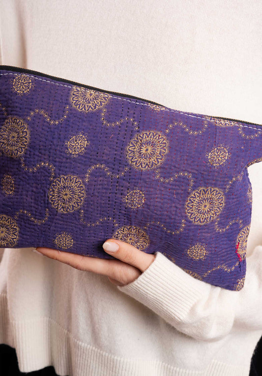 Pouch Pochette Pochette Kantha Multi