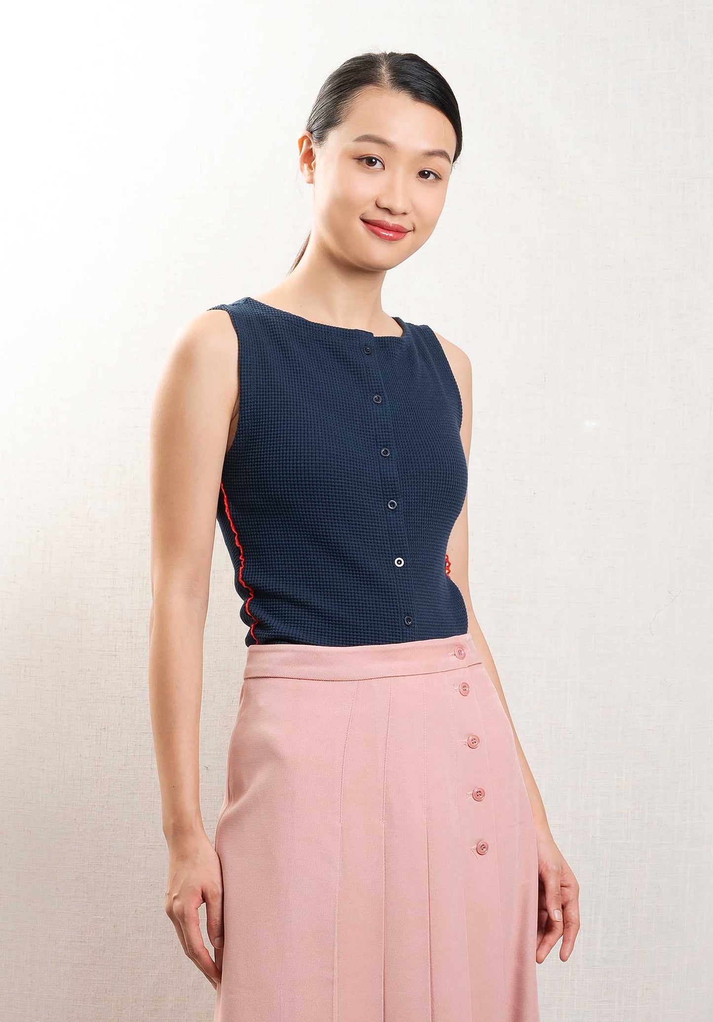 Aw25-dm-2060 Devon Pointelle Navy-Red