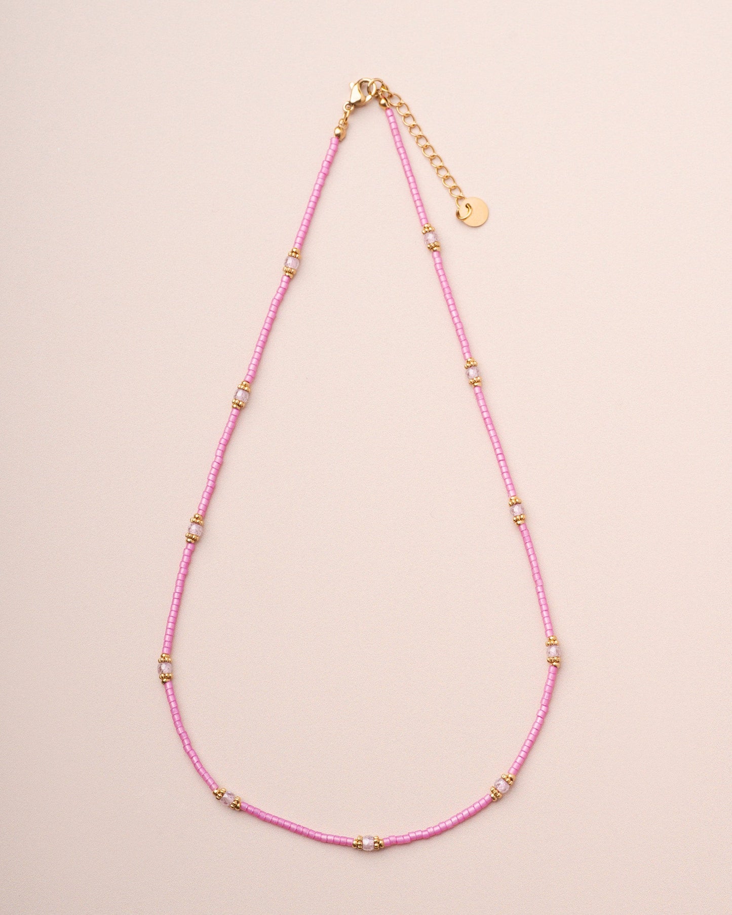 Necklace Meillet Bead Nec Fushia