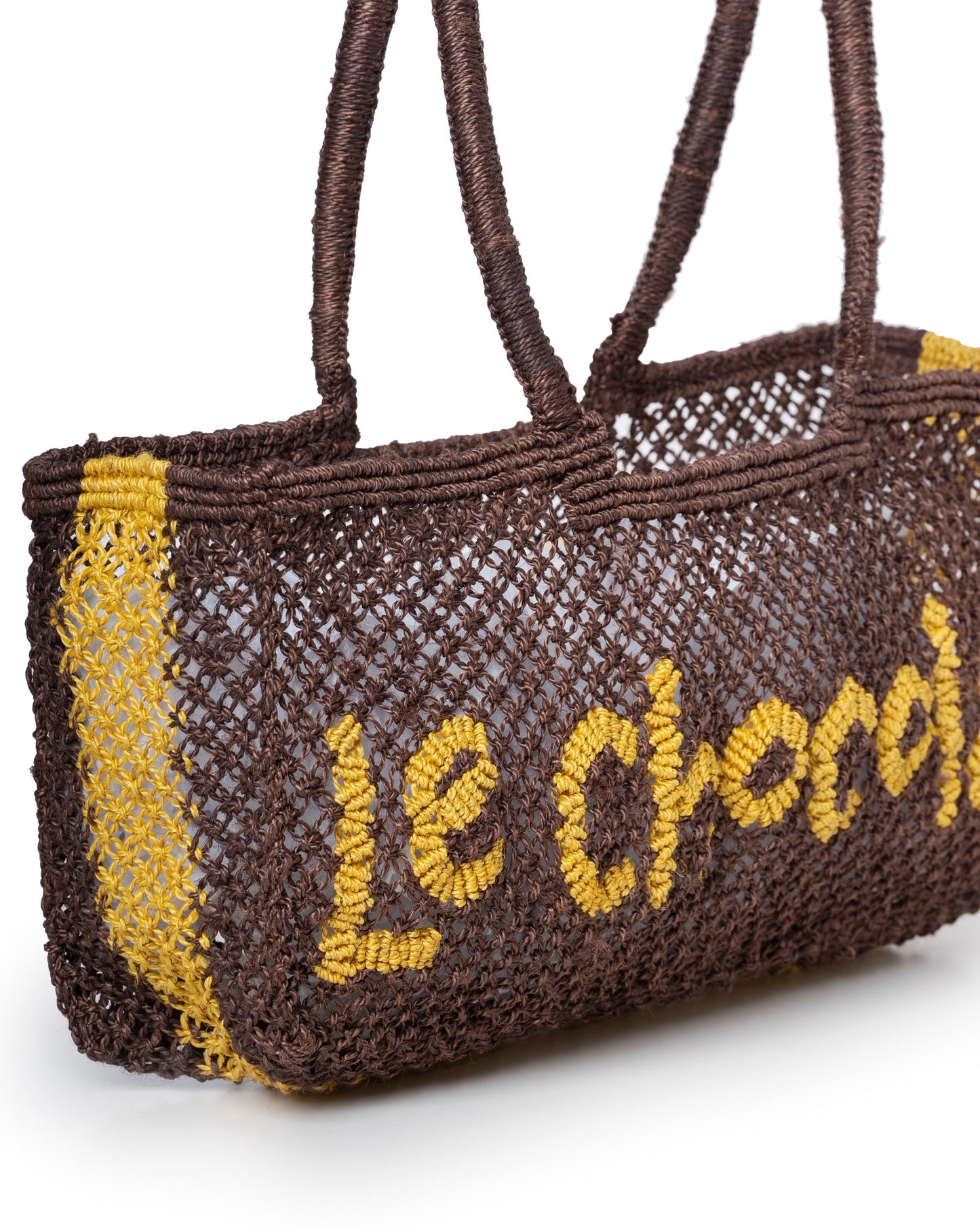The Jacksons Eloise Jute Beach Bag - Chocolat Brown
