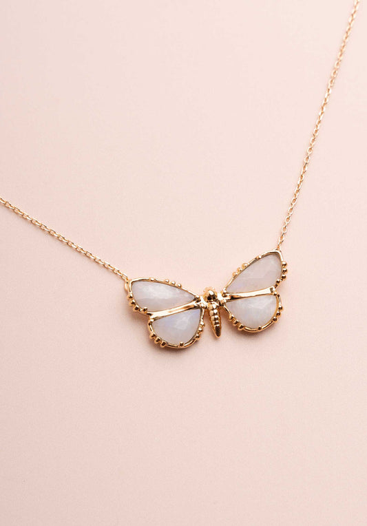 Necklace Papillon Papillon Neck Labradorite-Blanche