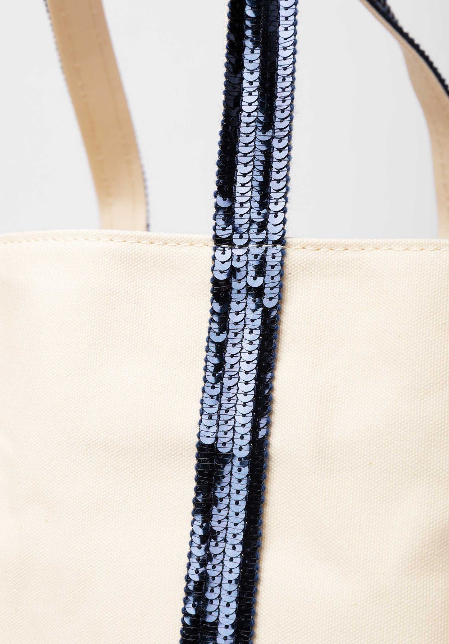 Tote Bag Canvas Cabas L Ve01-v40409 Off-White-Navy