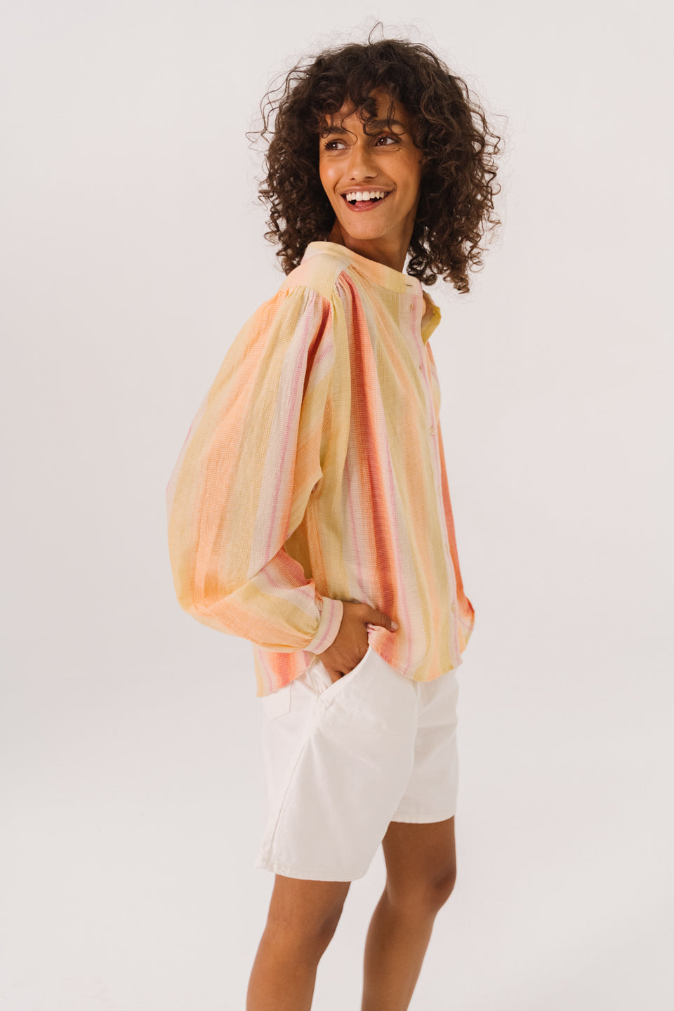 SACRECOEUR | Gladis Tupi Blouse - Gradient Stripe