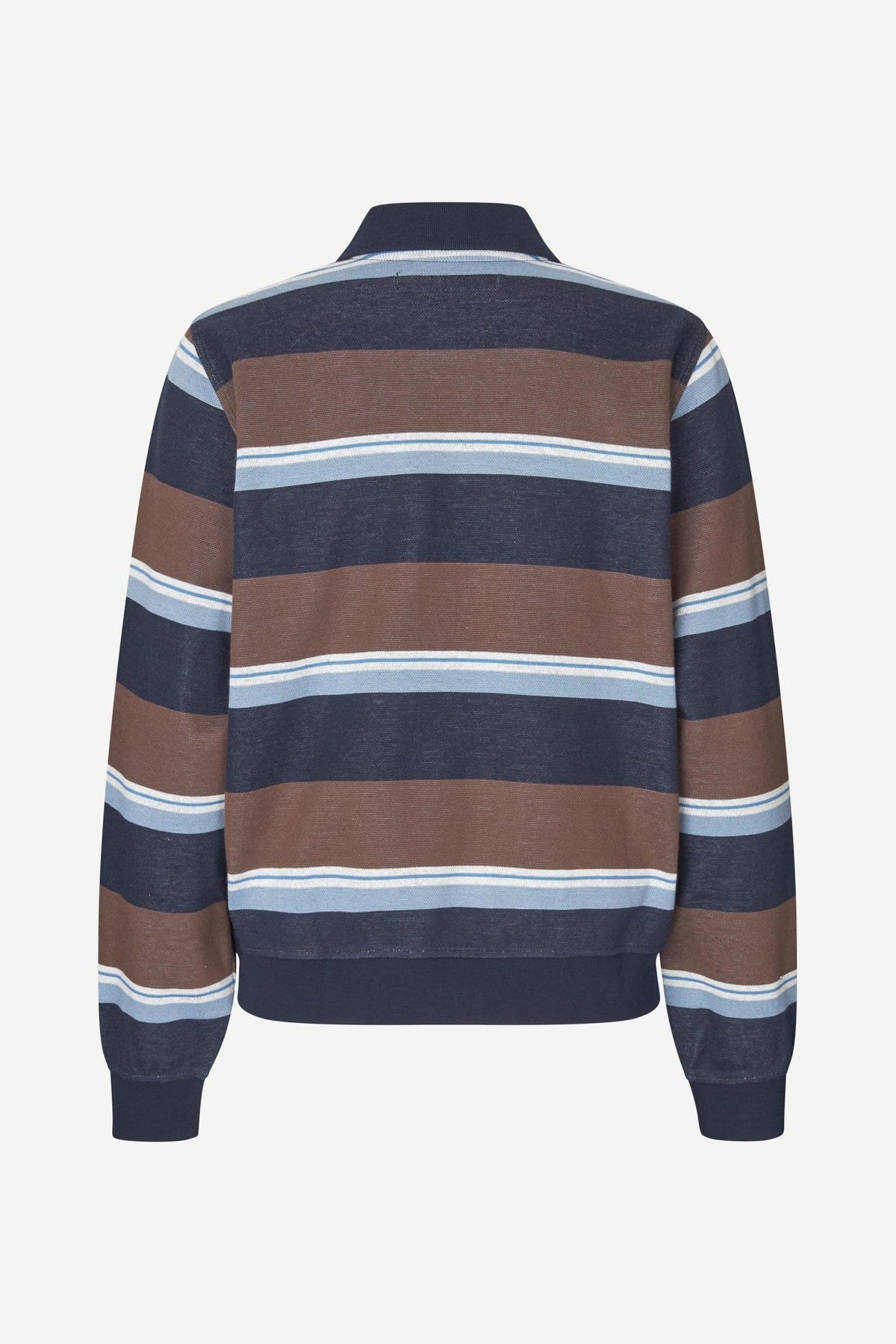 Samsoe Samsoe | Sadory Polo Sweatshirt - Brown and Blue Brown-Blue-St