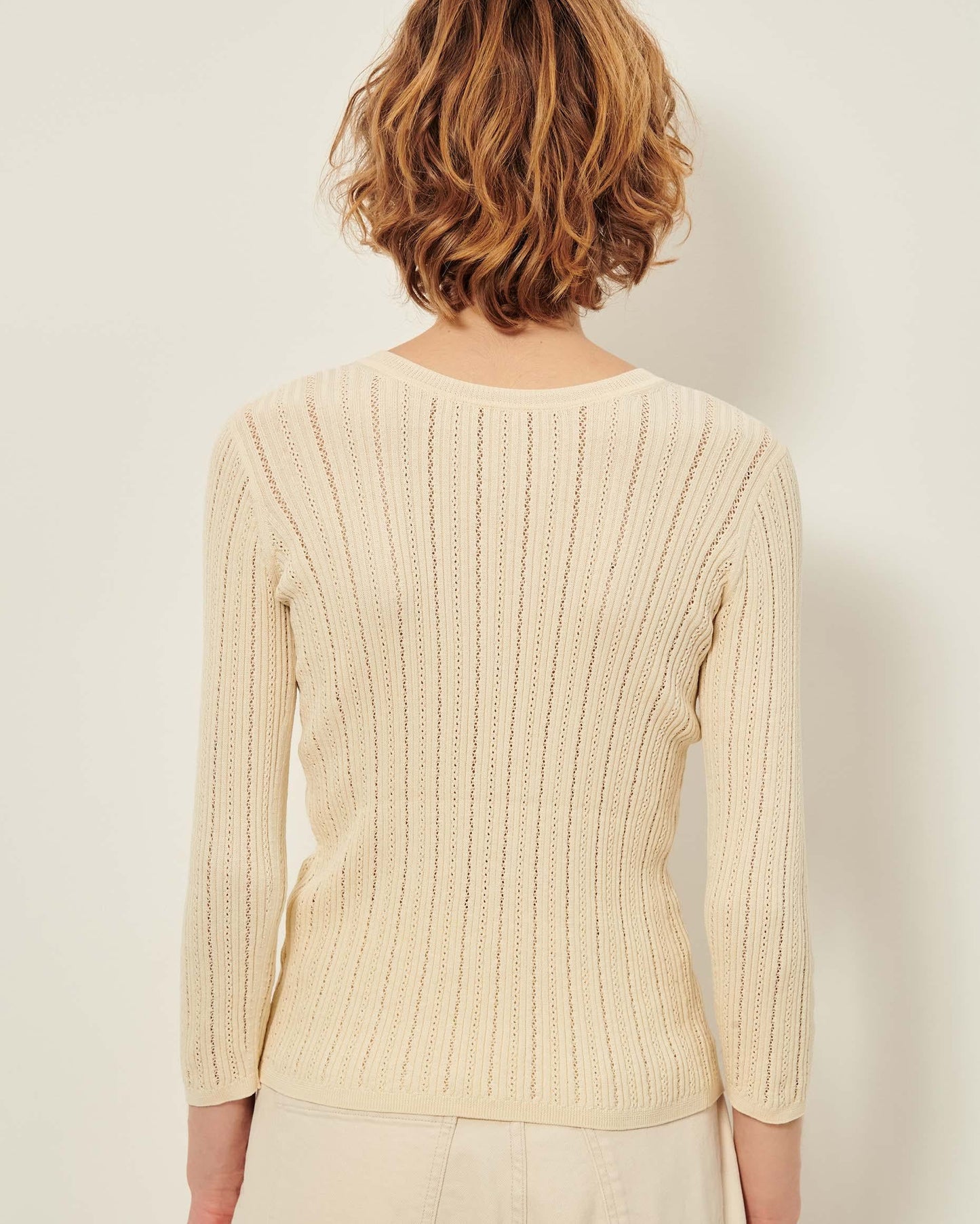 Women's Pullover Merino Wool Blend Knit - Fleur-De-Sel