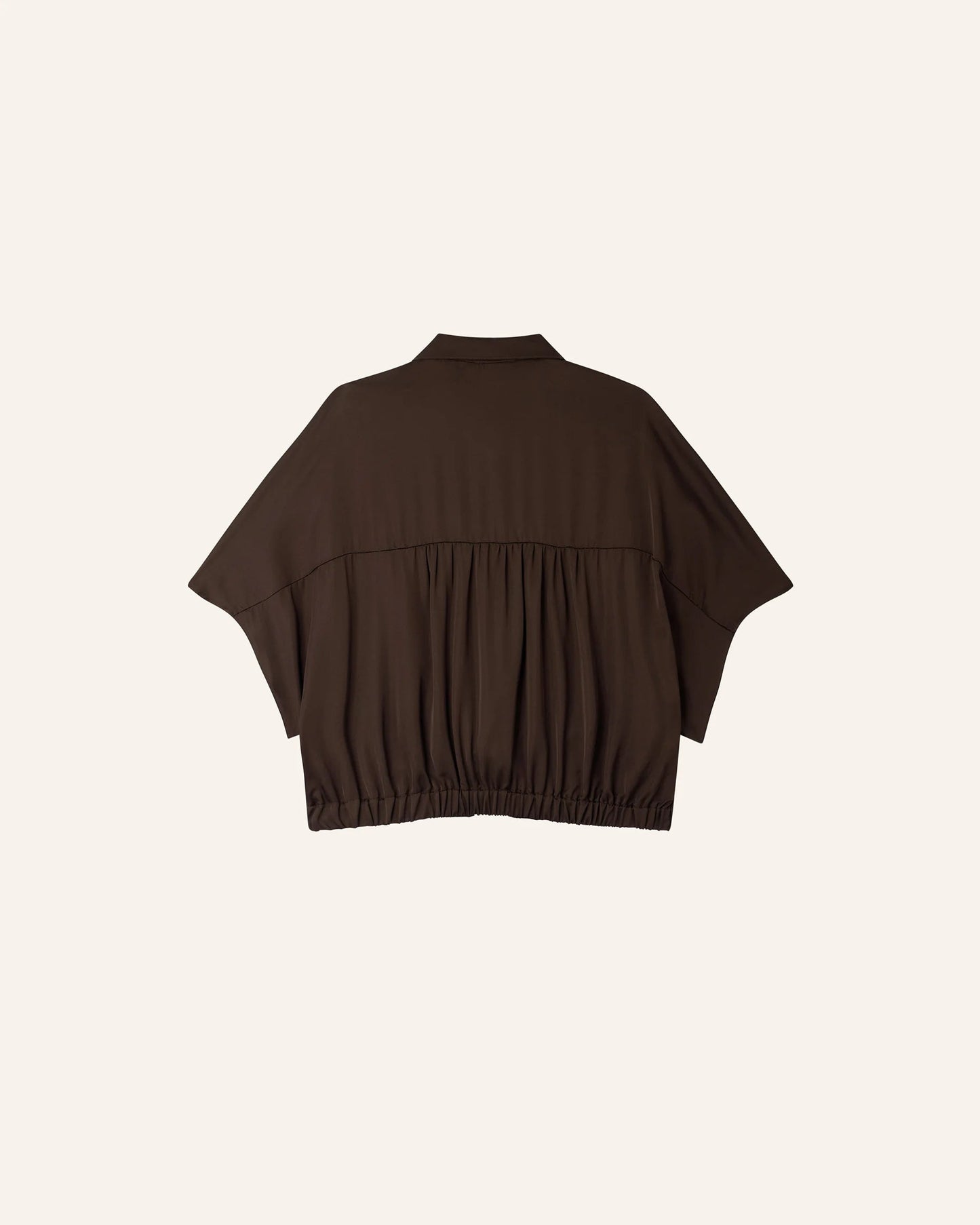 SESSUN | Alfassa Cropped Tie-Front Blouse - Night Obscura