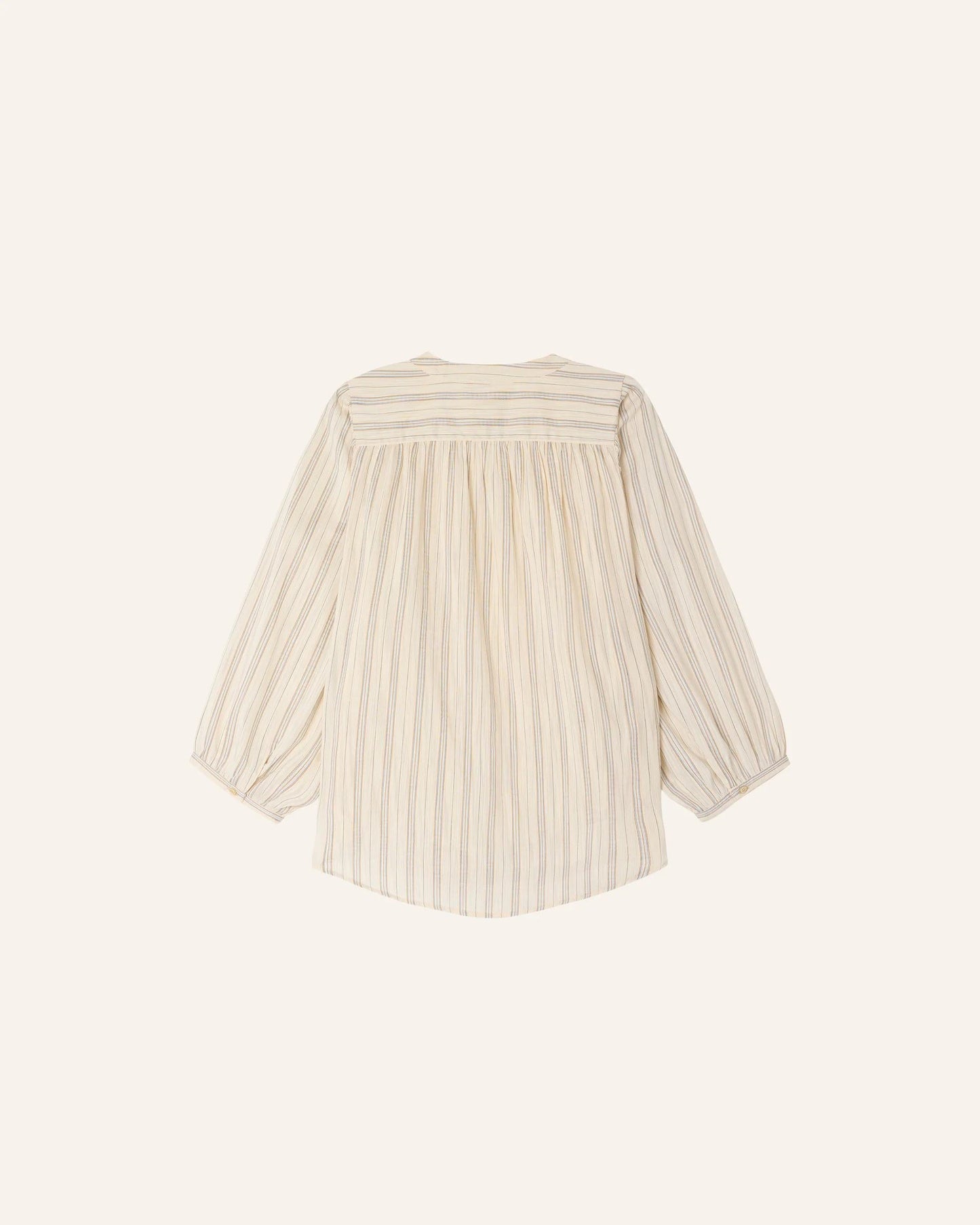 Women's Blouse Organic Cotton - Two-Tone Stripe Pattern Sandaguas