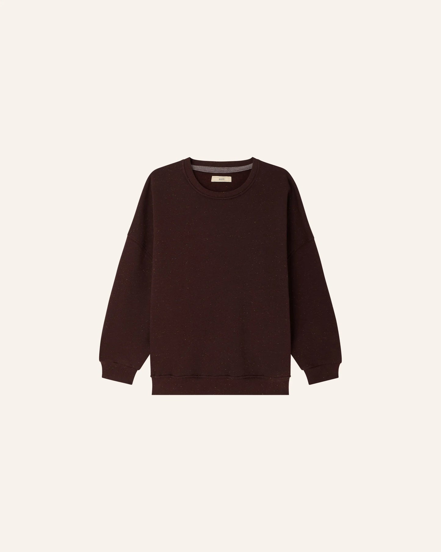 Sessun | Oversized Buttoned Fleece Sweatshirt - Chebbi Ganache