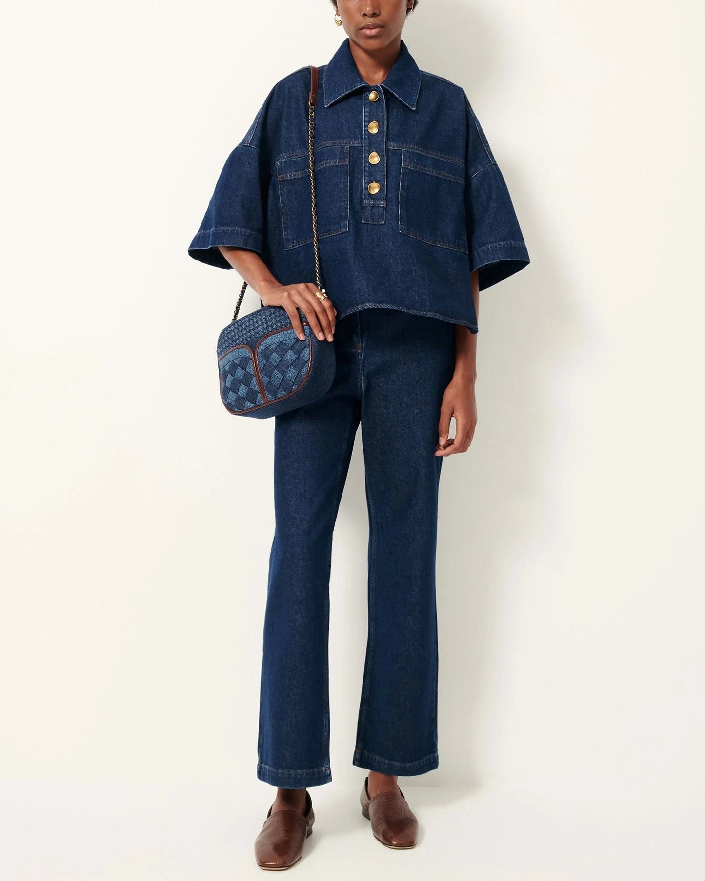 Crossbody Bag Divine Br Divine Braided Denim-Blue