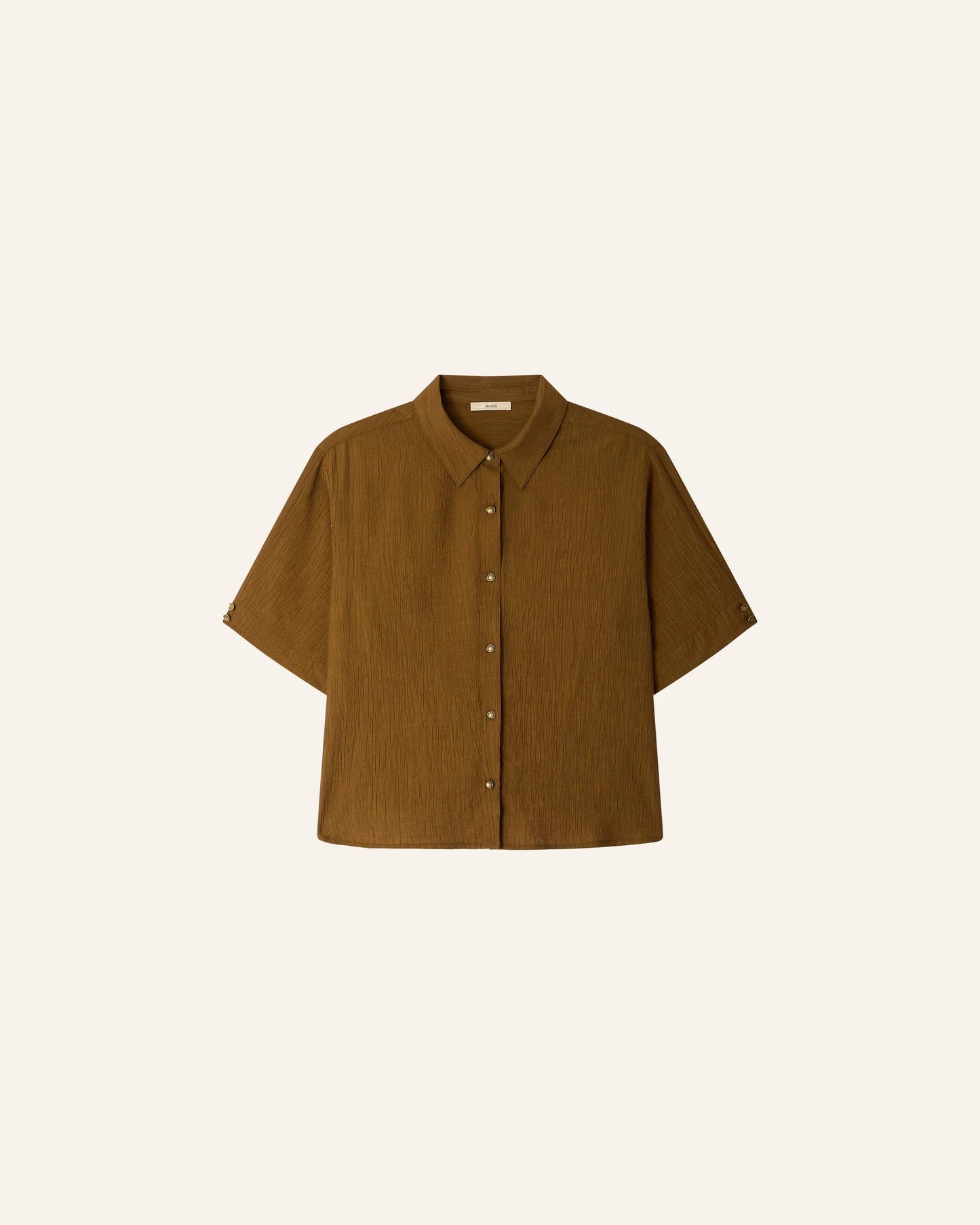 Sessun | Kalya Bronze Shirt - Loose Seersucker Crepe