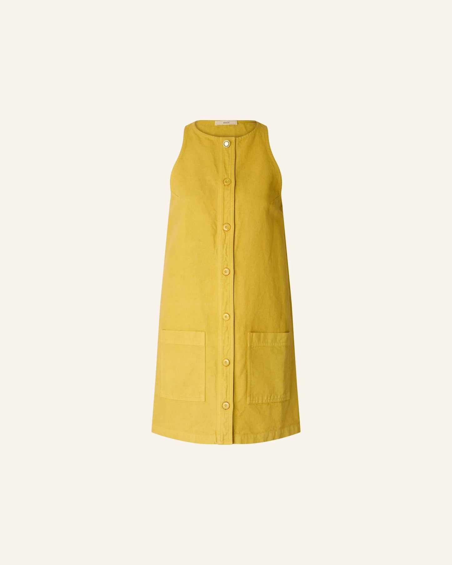 Women Dress Garment-Dyed Cotton Linen Canvas - Mint Leaf